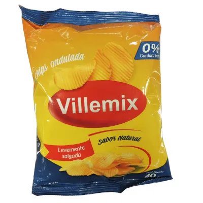 Batata Chips Villemix Sabor Natural 30g