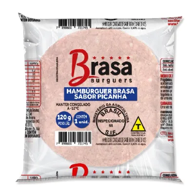 Hamburguer Brasa Burguers Bovino Picanha 120g