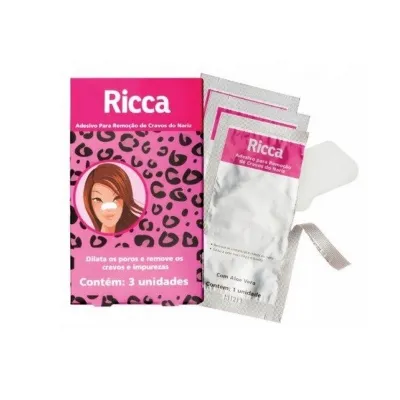 Fita Adesiva Ricca Remocao Cravos do Nariz 01un