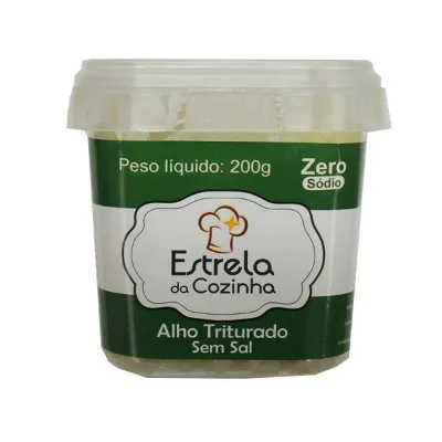 Tempero Estrela da Cozinha Alho Triturado Sem Sal 200g