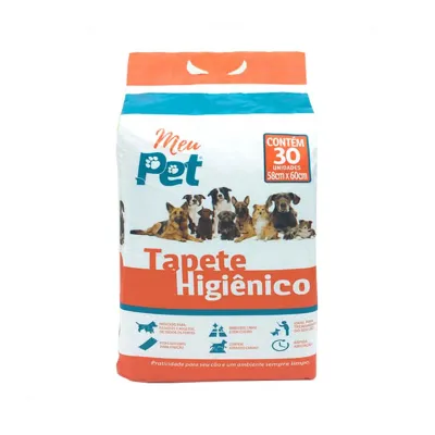 Tapete Higienico Meu Pet Branco com 30un