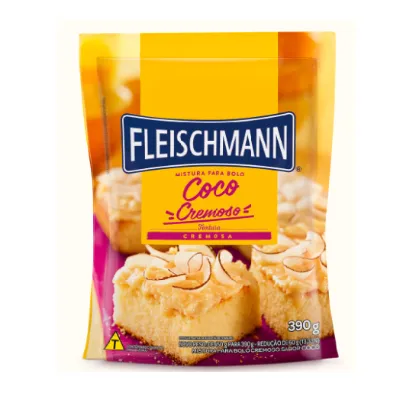 Mistura para Bolo Fleischmann Coco Cremoso 390g