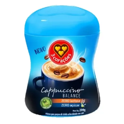 Cappuccino Tres Coracoes Balance Zero Lactose e Acucar 180g