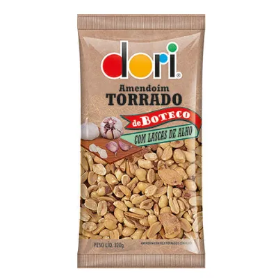 Amendoim Dori Torrado de Boteco Lascas de Alho 320g