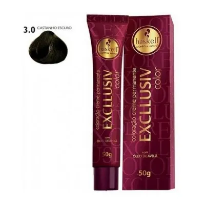 Tintura Haskell Excllusiv Color Castanho Escuro 3.0 50g