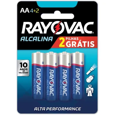 Pilha Rayovac Alcalina Pequena Leve 6 Pague 4