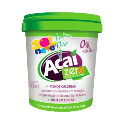 Sorvete Sol &amp; Neve Acai Zero 500g