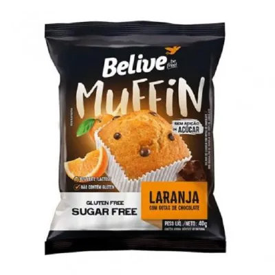 Bolinho Muffin Zero Sem Gluten Laranja 40g