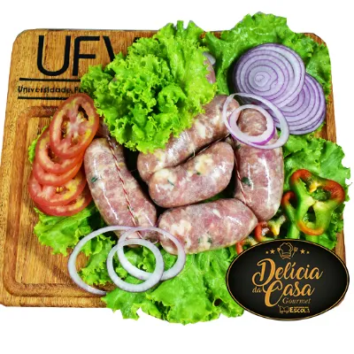 Linguica Porco Toscana Recheada Azeitona e Queijo Coalho Delicia da Casa Kg