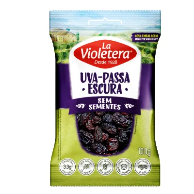 Uva Passa Escura La Violetera Sem Semente 100g