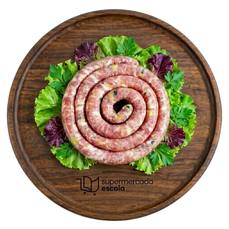 Linguica Porco Fina Recheada Azeitona e Queijo Coalho Delicia da Casa Kg