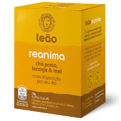 Cha Leao Funcional Reanima 10 Saquinhos 20g