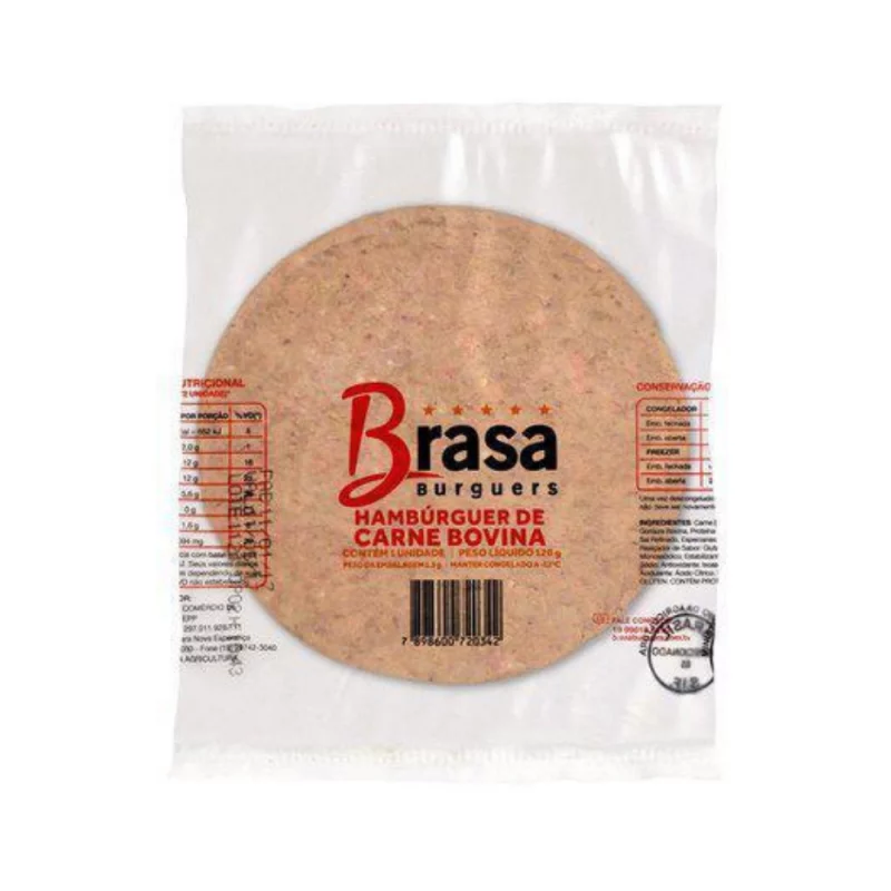 Hamburguer Brasa Burguers Bovino Tradicional 56g