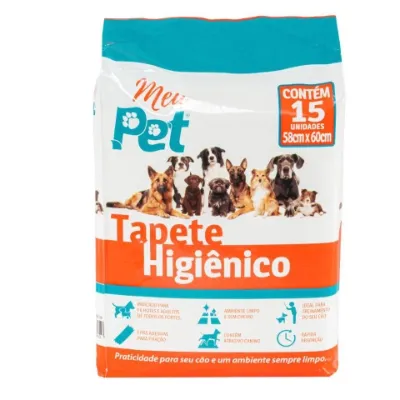 Tapete Higienico Meu Pet Branco com 15un