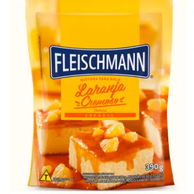 Mistura para Bolo Fleischmann Laranja Cremoso 390g