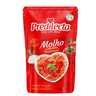 Molho Tomate Predilecta Stand Up Tradicional 300g