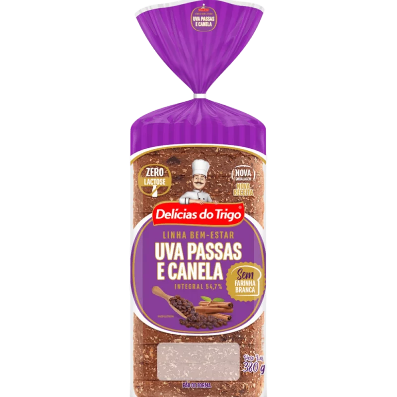 Pao de Forma Delicias do Trigo Uva-passa e Canela 450g