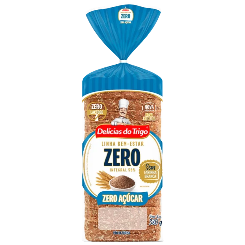 Pao de Forma Delicias do Trigo 100% Integral Zero Acucar 380g