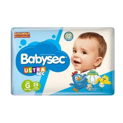 Fralda Desc Babysec Ultrasec Pct 22Un G