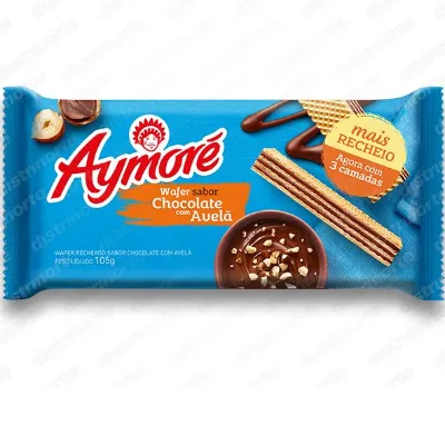 Biscoito Aymore Wafer Chocolate com Avela 105g
