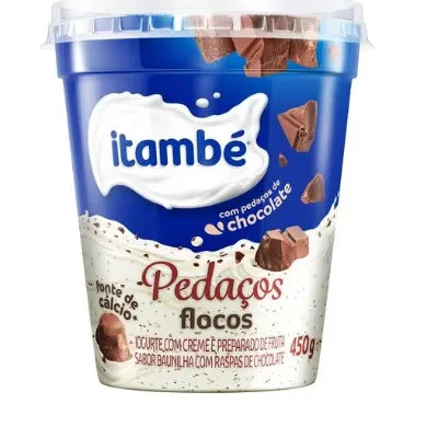 Iogurte Itambe Flocos Pedacos Pote 450g