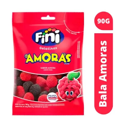 Bala Fini Gelatina Amoras 90g