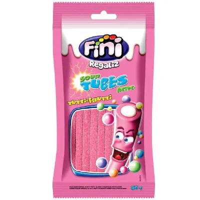 Bala Fini Tubes Tutti Frutti 80g