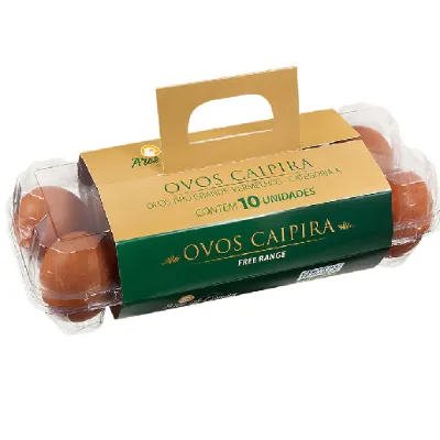 Ovos Caipira Vermelho Aves do Campo 10un