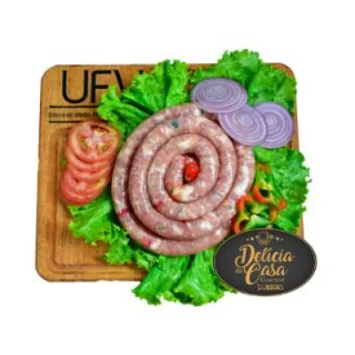 Linguica Porco Toscana Recheada Bacon e Pimenta Biquinho Delicia da Casa Kg