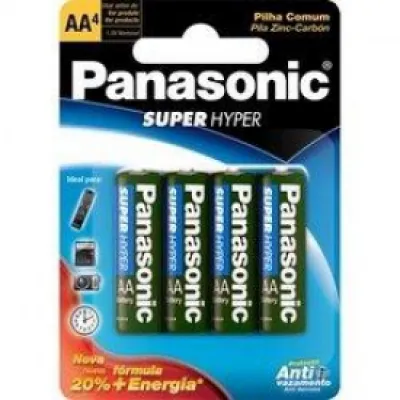 Pilha Panasonic Super Hyper Aaa com 4un Ref.r03ual/4b