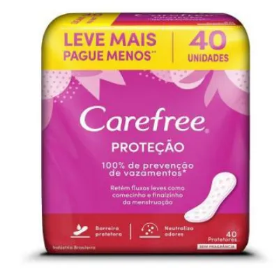 Absorvente Carefree Protetor Diario Neutralize Sem Perfume 40un