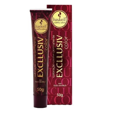 Tintura Haskell Excllusiv Color Louro Claro Dourado Acobreado 8.34 50g