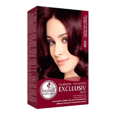 Tonalizante Haskell Excllusiv N.466 Castanho Medio Vermelho Intenso