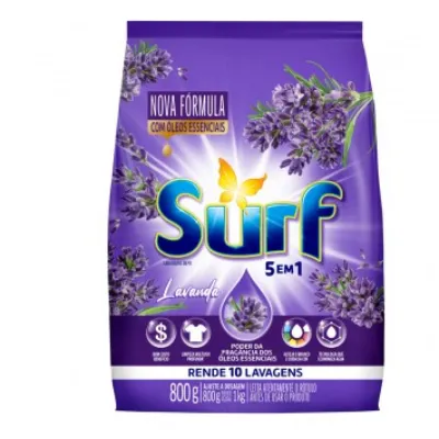 Sabao em Po Surf Flor de Lavanda Sache 800g
