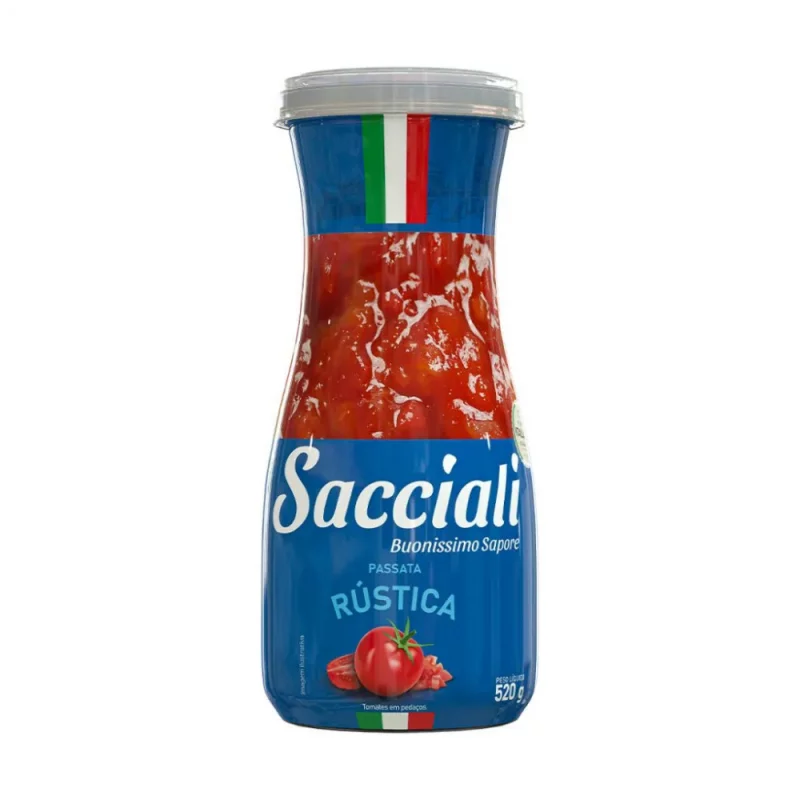 Molho Especial Sacciali Passata Rustica 520g