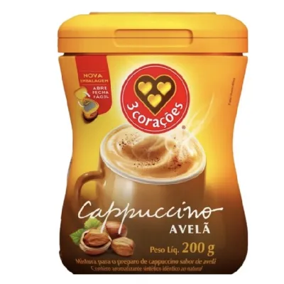 Cappuccino Tres Coracoes Avela Pote 200g