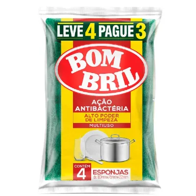 Esponja Bombril Multiuso Leve4 Pague3 4un