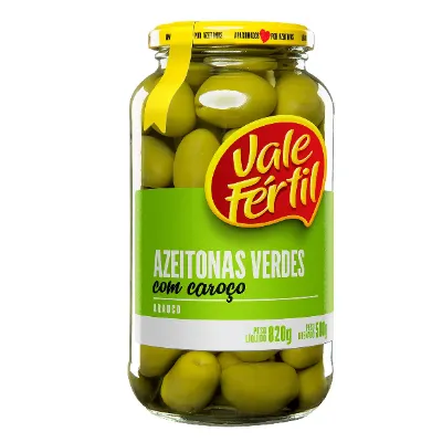 Azeitona Verde Vale Fertil com Caroco Pote 500g