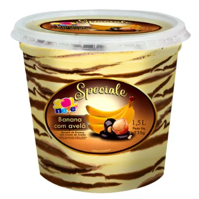 Sorvete Sol &amp; Neve Banana com Avelas 1,5l