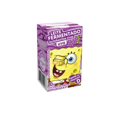 Leite Fermentado Elege Bob Esponja Tp Uva 80g