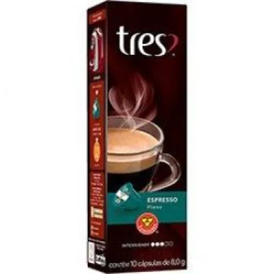 Capsula Tres Coracoes Espresso Pleno 80g