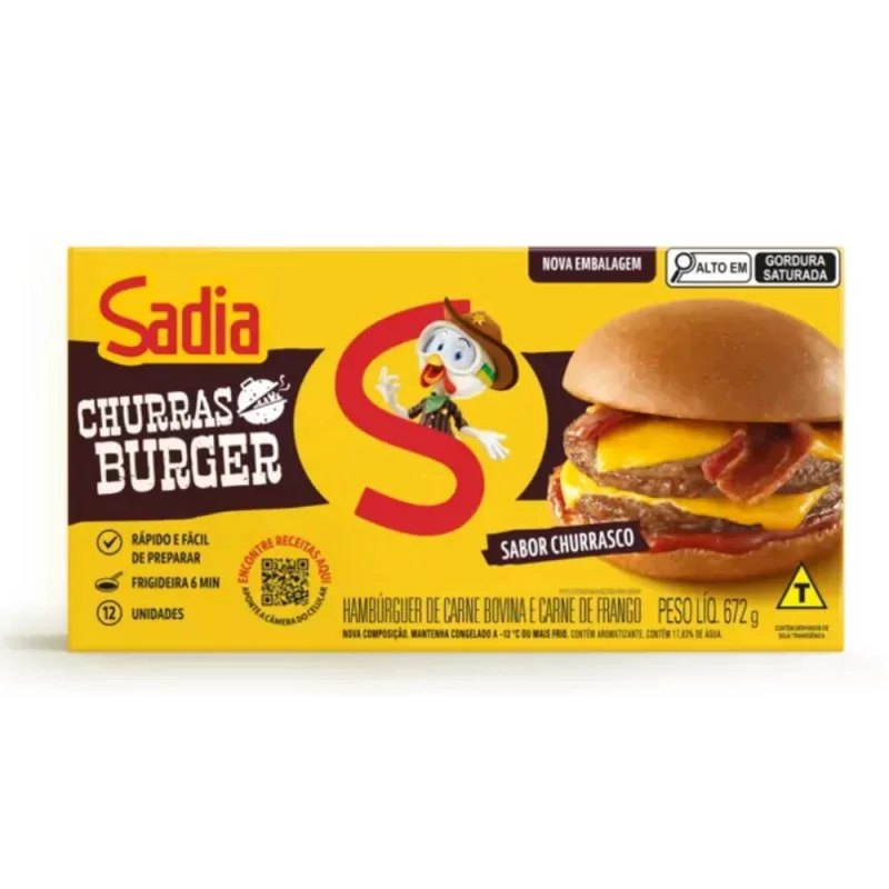 Hamburguer Sadia Churrasco 672g