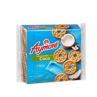 Biscoito Aymore Amantegado Coco 248g