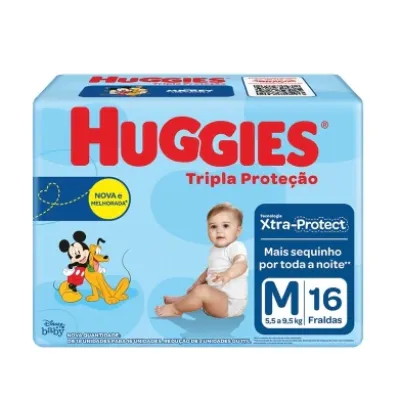 Fralda Descartavel Huggies Turma da Monica Jumbinho M com 16un