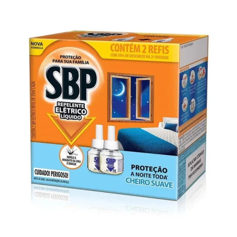 Inseticida Sbp Eletrico Liquido Cheiro Suave Refil 2un