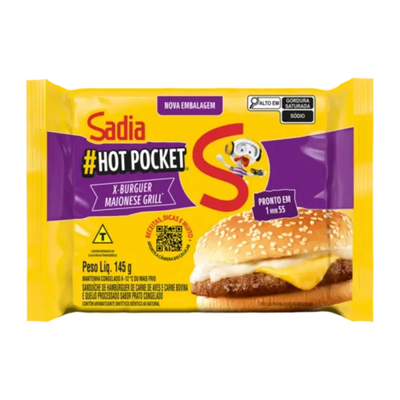 Hot Pocket Sadia X-burgues Maionese Grill 145gr