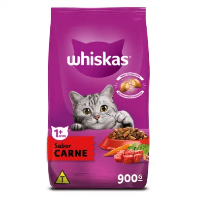 Racao Whiskas Adulto Carne 900g