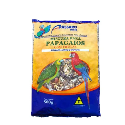 Racao Passaro Forte Papagaios com Frutas 500g
