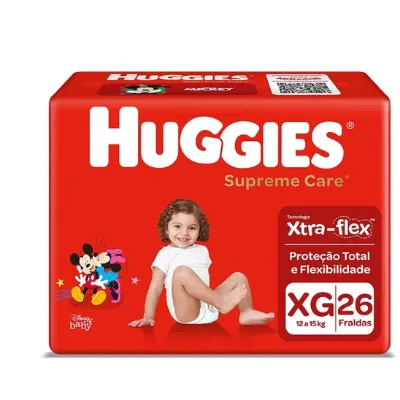 Fralda Descartavel Huggies Supreme Care Mega Xg 26 Un