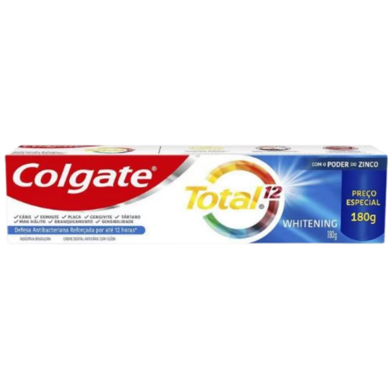 Creme Dental Colgate Total 12 Whitening 180g